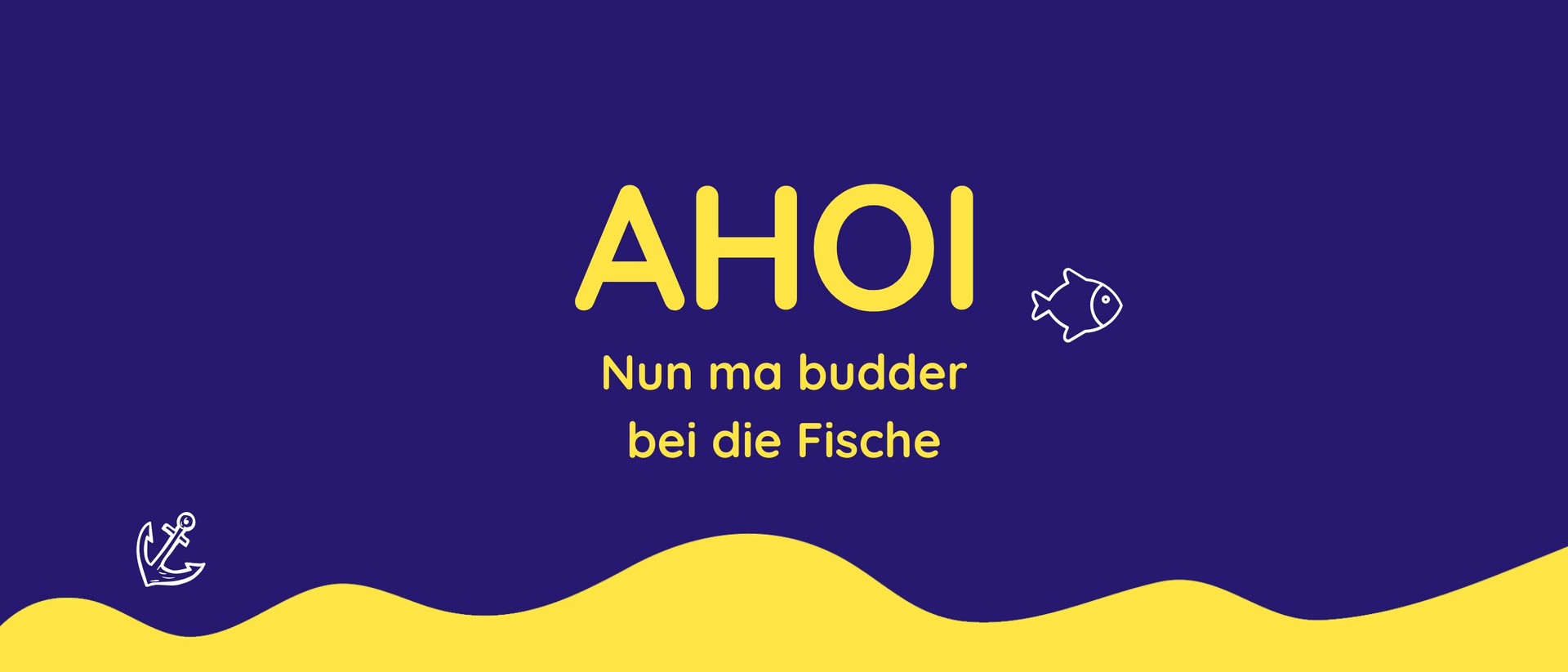 jrk-nds_wahljahr-2026_titelbild Das Motiv der Wahlkampagne: Der Schriftzug Ahoi. Nun ma budder bei die Fische vor einem maritimen Hintergrund.
